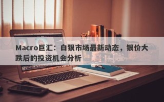 Macro巨汇：白银市场最新动态，银价大跌后的投资机会分析