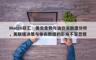 Macro巨汇：美元走势与油价关联度分析，美联储决策与非农数据的影响不容忽视