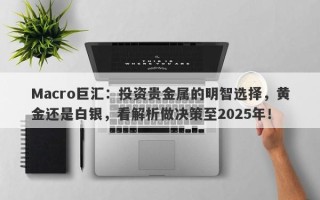 Macro巨汇：投资贵金属的明智选择，黄金还是白银，看解析做决策至2025年！