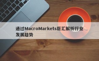 通过MacroMarkets巨汇解析行业发展趋势