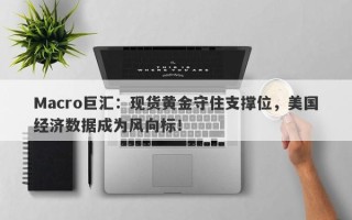 Macro巨汇：现货黄金守住支撑位，美国经济数据成为风向标！