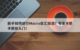 新手如何进行Macro巨汇投资？专家手把手教你入门！