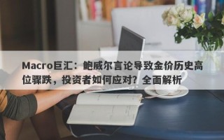 Macro巨汇：鲍威尔言论导致金价历史高位骤跌，投资者如何应对？全面解析