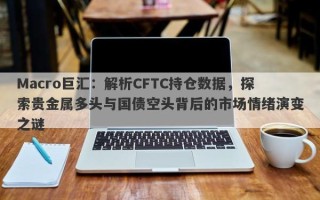 Macro巨汇：解析CFTC持仓数据，探索贵金属多头与国债空头背后的市场情绪演变之谜