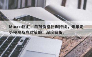 Macro巨汇：白银价格回调持续，未来走势预测及应对策略！深度解析。