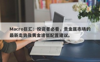 Macro巨汇：投资者必看，贵金属市场的最新走势及黄金逢低配置建议。