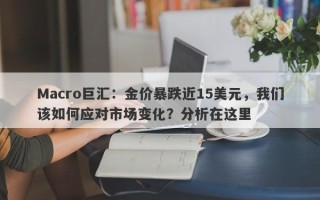 Macro巨汇：金价暴跌近15美元，我们该如何应对市场变化？分析在这里