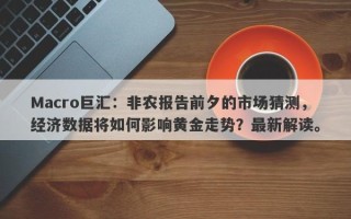 Macro巨汇：非农报告前夕的市场猜测，经济数据将如何影响黄金走势？最新解读。