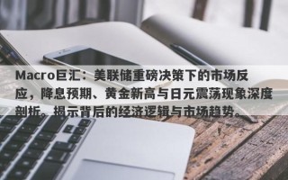 Macro巨汇：美联储重磅决策下的市场反应，降息预期、黄金新高与日元震荡现象深度剖析。揭示背后的经济逻辑与市场趋势。