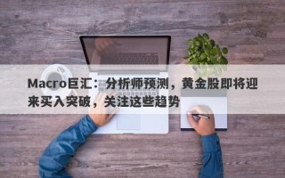 Macro巨汇：分析师预测，黄金股即将迎来买入突破，关注这些趋势