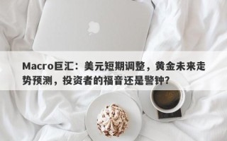 Macro巨汇：美元短期调整，黄金未来走势预测，投资者的福音还是警钟？
