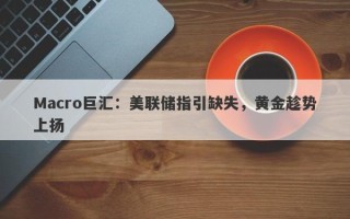 Macro巨汇：美联储指引缺失，黄金趁势上扬