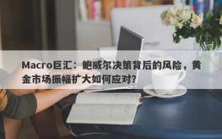 Macro巨汇：鲍威尔决策背后的风险，黄金市场振幅扩大如何应对？