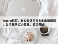 Macro巨汇：非农数据引发黄金市场震荡，金价暴跌近20美元，原因揭秘！