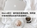 Macro巨汇：面对金价暴涨趋势，如何进行有效的黄金交易与投资规划？