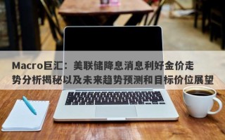 Macro巨汇：美联储降息消息利好金价走势分析揭秘以及未来趋势预测和目标价位展望