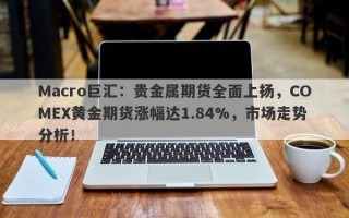 Macro巨汇：贵金属期货全面上扬，COMEX黄金期货涨幅达1.84%，市场走势分析！