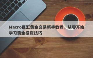 Macro巨汇黄金交易新手教程，从零开始学习黄金投资技巧