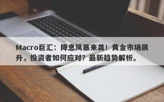 Macro巨汇：降息风暴来袭！黄金市场飙升，投资者如何应对？最新趋势解析。