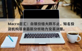 Macro巨汇：白银价格大跌不止，知名投资机构带来最新分析助力交易决策。