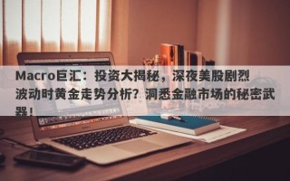 Macro巨汇：投资大揭秘，深夜美股剧烈波动时黄金走势分析？洞悉金融市场的秘密武器！