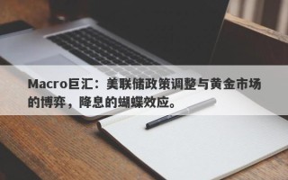 Macro巨汇：美联储政策调整与黄金市场的博弈，降息的蝴蝶效应。