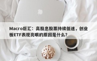 Macro巨汇：高股息股票持续低迷，创业板ETF表现亮眼的原因是什么？