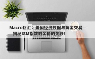 Macro巨汇：美国经济数据与黄金交易——揭秘ISM指数对金价的关联！