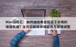 Macro巨汇：如何捕捉黄金投资下半场的增值机遇？全方位解读市场趋势与策略调整