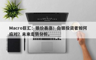 Macro巨汇：银价暴涨！白银投资者如何应对？未来走势分析。