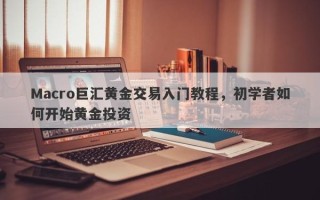Macro巨汇黄金交易入门教程，初学者如何开始黄金投资