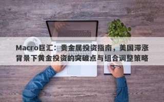 Macro巨汇：贵金属投资指南，美国滞涨背景下黄金投资的突破点与组合调整策略