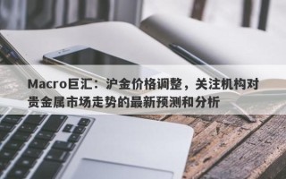 Macro巨汇：沪金价格调整，关注机构对贵金属市场走势的最新预测和分析