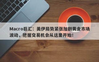 Macro巨汇：美伊局势紧张加剧黄金市场波动，把握交易机会从这里开始！