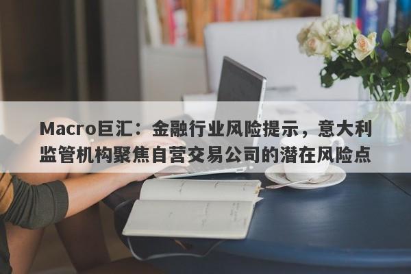 Macro巨汇：金融行业风险提示，意大利监管机构聚焦自营交易公司的潜在风险点-第1张图片-Macro Global Markets巨汇